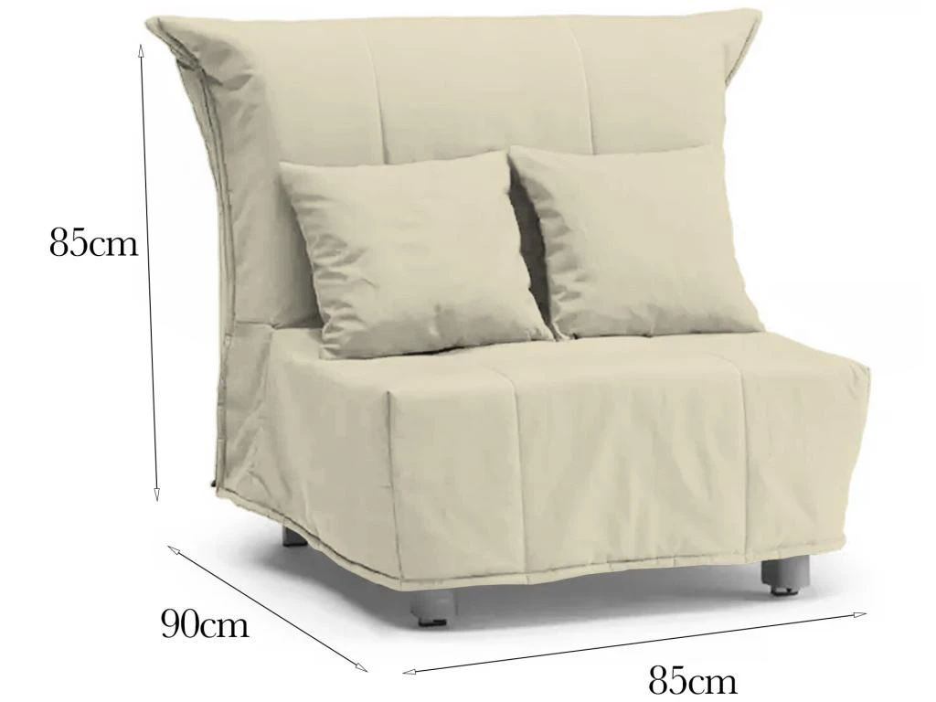 Canapé Dabargi, Canapé Simple, 100% Made In Italy, Fauteuil De Salon Avec Ouverture Trolley, En Tissu Matelassé, Avec Oreillers Inclus, Cm 85x90h85, Beige 4 Canapé Dabargi, Canapé Simple, 100% Made In Italy, Fauteuil De Salon Avec Ouverture Trolley, En Tissu Matelassé, Avec Oreillers Inclus, Cm 85x90h85, Beige – Image 4