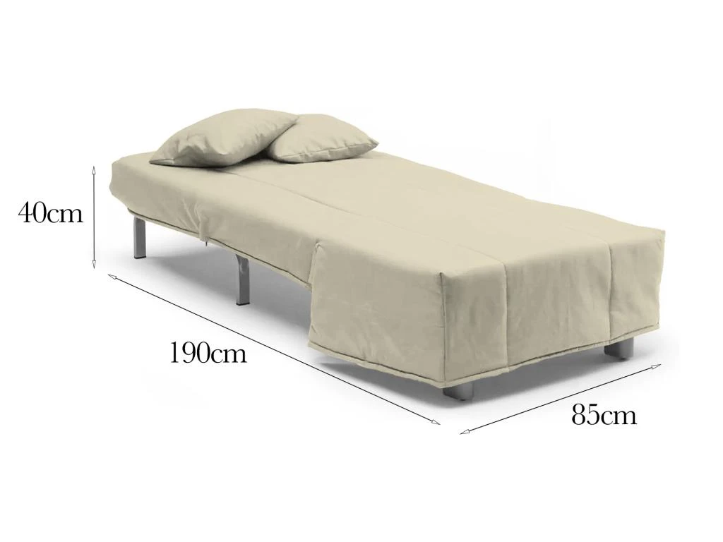 Canapé Dabargi, Canapé Simple, 100% Made In Italy, Fauteuil De Salon Avec Ouverture Trolley, En Tissu Matelassé, Avec Oreillers Inclus, Cm 85x90h85, Beige 5 Canapé Dabargi, Canapé Simple, 100% Made In Italy, Fauteuil De Salon Avec Ouverture Trolley, En Tissu Matelassé, Avec Oreillers Inclus, Cm 85x90h85, Beige – Image 5