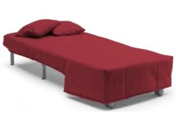 Canapé Dabargi, Canapé Simple, 100% Made In Italy, Fauteuil De Salon Avec Ouverture Trolley, En Tissu Matelassé, Avec Oreillers Inclus, Cm 85x90h85, Rouge -Fauteuil Boutique canape 22872405
