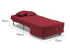 Canapé Dabargi, Canapé Simple, 100% Made In Italy, Fauteuil De Salon Avec Ouverture Trolley, En Tissu Matelassé, Avec Oreillers Inclus, Cm 85x90h85, Rouge -Fauteuil Boutique canape 22872409