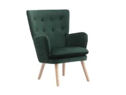 Fauteuil En Velours Vert Foncé DOROTEA -Fauteuil Boutique fauteuil 10342977