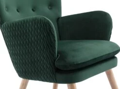 Fauteuil En Velours Vert Foncé DOROTEA -Fauteuil Boutique fauteuil 10342987