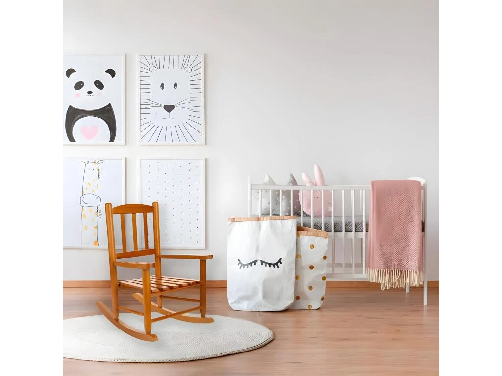 Chaise à Bascule Pour Enfants En Bois De Peuplier Miel 2 Chaise à Bascule Pour Enfants En Bois De Peuplier Miel – Image 2