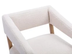 Fauteuil En Tissu Bouclette Crème KAHINA 14 Fauteuil En Tissu Bouclette Crème KAHINA -Fauteuil Boutique fauteuil 11200767