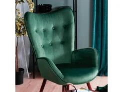 Fauteuil Scandinave Capitonné Velours Vert KAS KD VELVET GREEN -Fauteuil Boutique fauteuil 11325079