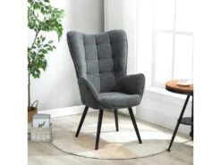 Fauteuil Scandinave Chaise De Canapé De Loisirs Pour Salon Salle à Manger Bureau Avec Un Revêtement En Tissu, Accoudoirs Rembourés Et Des Pieds En Métal -Fauteuil Boutique fauteuil 11509865