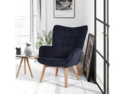 Fauteuil Scandinave Chaise De Canapé De Loisirs Pour Salon Salle à Manger Bureau Avec Un Revêtement En Tissu, Accoudoirs Rembourés Et Des Pieds En Bois Massif -Fauteuil Boutique fauteuil 11510013