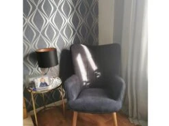 Fauteuil Scandinave Chaise De Canapé De Loisirs Pour Salon Salle à Manger Bureau Avec Un Revêtement En Tissu, Accoudoirs Rembourés Et Des Pieds En Bois Massif -Fauteuil Boutique fauteuil 11510015