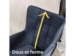 Fauteuil Scandinave Chaise De Canapé De Loisirs Pour Salon Salle à Manger Bureau Avec Un Revêtement En Tissu, Accoudoirs Rembourés Et Des Pieds En Bois Massif -Fauteuil Boutique fauteuil 11510019