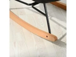 Fauteuil à Bascule Allaitement Scandinave Chaise Loisir Et Repos En Tissu Patchwork Avec Pieds En E' Bois Métal Pour Salon, Chambre, Le Balcon -Fauteuil Boutique fauteuil 11510069