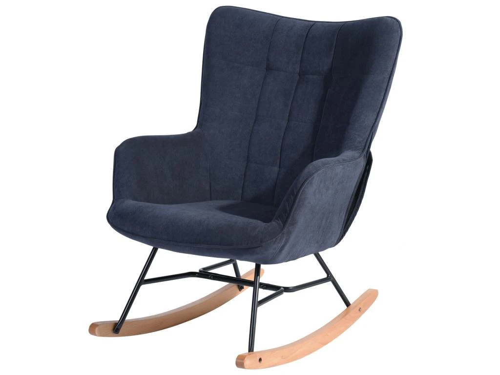 Fauteuil à Bascule Allaitement Scandinave Chaise Loisir Et Repos En Tissu Avec Pieds En E' Bois Métal Pour Salon, Chambre, Le Balcon 1 Fauteuil à Bascule Allaitement Scandinave Chaise Loisir Et Repos En Tissu Avec Pieds En E' Bois Métal Pour Salon, Chambre, Le Balcon