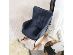 Fauteuil à Bascule Allaitement Scandinave Chaise Loisir Et Repos En Tissu Avec Pieds En E' Bois Métal Pour Salon, Chambre, Le Balcon 11 Fauteuil à Bascule Allaitement Scandinave Chaise Loisir Et Repos En Tissu Avec Pieds En E' Bois Métal Pour Salon, Chambre, Le Balcon -Fauteuil Boutique fauteuil 11510079