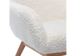 MALMO, Fauteuil Lounge En Tissu Bouclé écru Et Hévéa Naturel 8 MALMO, Fauteuil Lounge En Tissu Bouclé écru Et Hévéa Naturel -Fauteuil Boutique fauteuil 11575755