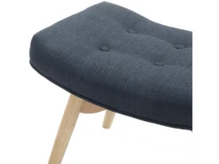 Fauteuil En Tissu Tapissé Bleu Foncé VEJLE -Fauteuil Boutique fauteuil 11694885
