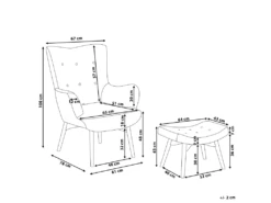 Fauteuil Tapissé Gris Clair Avec Repose-pieds VEJLE -Fauteuil Boutique fauteuil 11696249