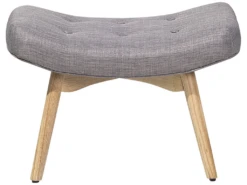 Fauteuil Tapissé Gris Clair Avec Repose-pieds VEJLE -Fauteuil Boutique fauteuil 11696259