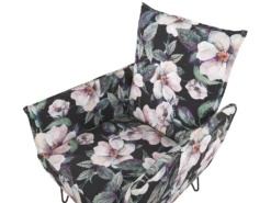 Fauteuil En Tissu à Motif Floral Noir RIBE -Fauteuil Boutique fauteuil 11708883