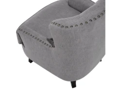 Fauteuil Style Chesterfield En Tissu Gris Clair VIBORG II -Fauteuil Boutique fauteuil 11708967