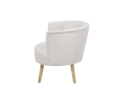 Fauteuil Club En Tissu Blanc Cassé ODENZEN 13 Fauteuil Club En Tissu Blanc Cassé ODENZEN -Fauteuil Boutique fauteuil 11709035