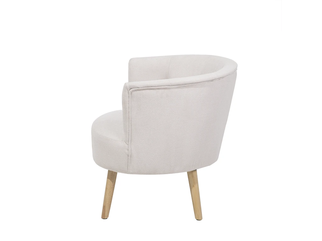 Fauteuil Club En Tissu Blanc Cassé ODENZEN 5 Fauteuil Club En Tissu Blanc Cassé ODENZEN – Image 5