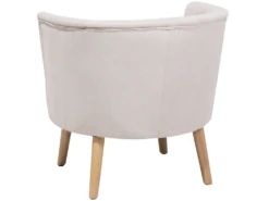 Fauteuil Club En Tissu Blanc Cassé ODENZEN 14 Fauteuil Club En Tissu Blanc Cassé ODENZEN -Fauteuil Boutique fauteuil 11709037