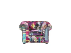 Fauteuil En Tissu Violet CHESTERFIELD -Fauteuil Boutique fauteuil 11709167