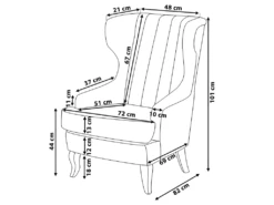 Fauteuil De Salon En Tissu à Carreaux Blanc Et Noir MOLDE -Fauteuil Boutique fauteuil 11709481
