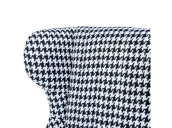 Fauteuil De Salon En Tissu à Carreaux Blanc Et Noir MOLDE -Fauteuil Boutique fauteuil 11709491
