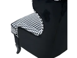 Fauteuil De Salon En Tissu à Carreaux Blanc Et Noir MOLDE -Fauteuil Boutique fauteuil 11709495