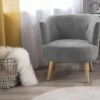 Fauteuil Club En Tissu Gris Clair ODENZEN