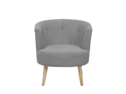 Fauteuil Club En Tissu Gris Clair ODENZEN -Fauteuil Boutique fauteuil 11709797