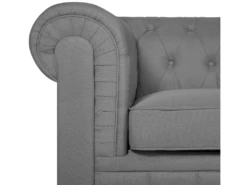 Fauteuil En Tissu Gris Clair CHESTERFIELD Big -Fauteuil Boutique fauteuil 11710009