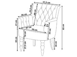 Fauteuil Tapissé En Tissu Gris Foncé ALESUND -Fauteuil Boutique fauteuil 11710265