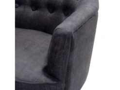 Fauteuil Tapissé En Tissu Gris Foncé ALESUND -Fauteuil Boutique fauteuil 11710271