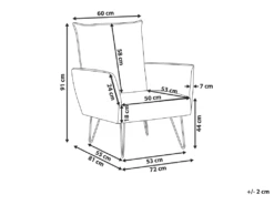 Fauteuil En Tissu à Motif Feuilles Vert Et Blanc RIBE -Fauteuil Boutique fauteuil 11710543