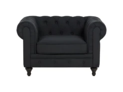 Fauteuil En Tissu Gris Graphite CHESTERFIELD -Fauteuil Boutique fauteuil 11710581