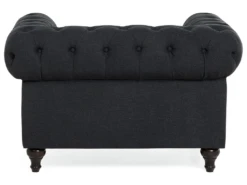 Fauteuil En Tissu Gris Graphite CHESTERFIELD -Fauteuil Boutique fauteuil 11710585