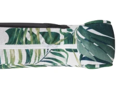 Fauteuil Bergère En Tissu Blanc Motif Feuilles Avec Repose-pieds Assorti SANDSET -Fauteuil Boutique fauteuil 11710727