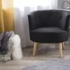Fauteuil Club En Tissu Noir ODENZEN