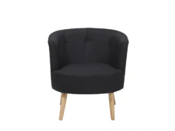 Fauteuil Club En Tissu Noir ODENZEN -Fauteuil Boutique fauteuil 11710841