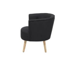 Fauteuil Club En Tissu Noir ODENZEN -Fauteuil Boutique fauteuil 11710843