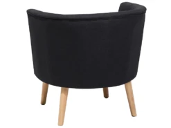 Fauteuil Club En Tissu Noir ODENZEN -Fauteuil Boutique fauteuil 11710845