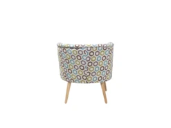 Fauteuil Club En Tissu Multicolore Motif Géométrique ODENZEN -Fauteuil Boutique fauteuil 12053777