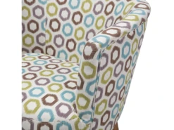 Fauteuil Club En Tissu Multicolore Motif Géométrique ODENZEN -Fauteuil Boutique fauteuil 12053785