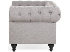 Fauteuil En Tissu Gris Clair CHESTERFIELD -Fauteuil Boutique fauteuil 12110181