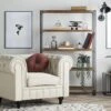 Fauteuil En Tissu Beige CHESTERFIELD