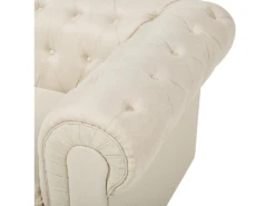 Fauteuil En Tissu Beige CHESTERFIELD -Fauteuil Boutique fauteuil 12110277
