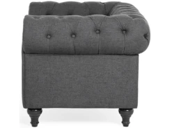 Fauteuil En Tissu Gris CHESTERFIELD -Fauteuil Boutique fauteuil 12110293