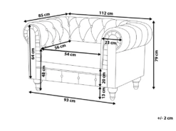Fauteuil En Tissu Beige CHESTERFIELD Big -Fauteuil Boutique fauteuil 12110377