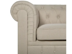 Fauteuil En Tissu Beige CHESTERFIELD Big -Fauteuil Boutique fauteuil 12110385